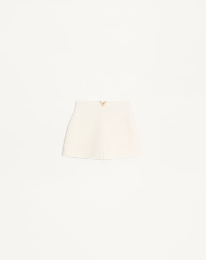 Valentino Women's Ivory Crepe Couture Shorts Woman 50