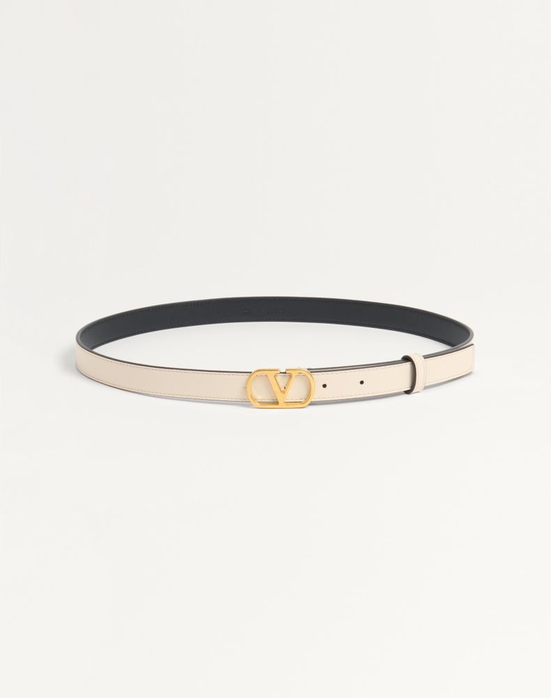 Valentino Garavani Women's Butter Vlogo Signature Belt In Shiny Calfskin 20 Mm Woman 095