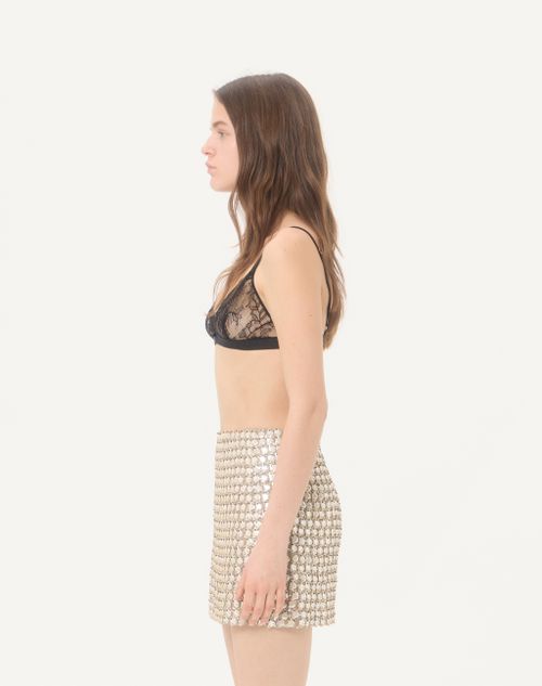 Valentino - Lace Bra - Black - Woman - Shirts And Tops