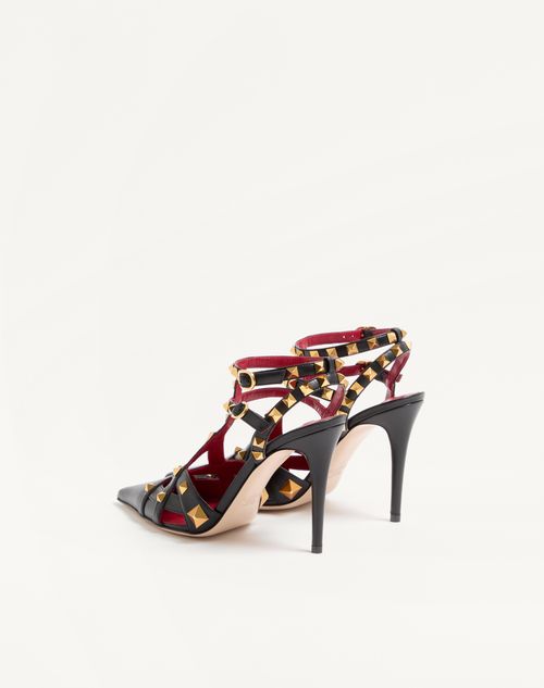 Valentino Garavani - Zapatos De Salón Studdy De Cabritilla Con Tacón De 100 mm - Negro - Mujer - Salones