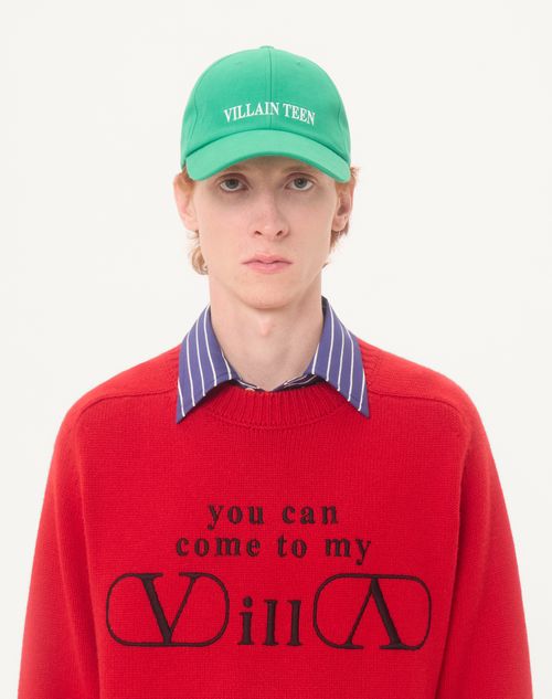 Valentino - Valentino Wool And Cashmere Sweater With You Can Come To My Villa Embroidery - Paris - Man - Knitwear