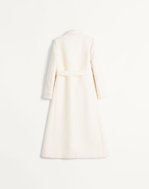 Valentino - Drill Double Coat - Ivory - Woman - Coats And Outerwear