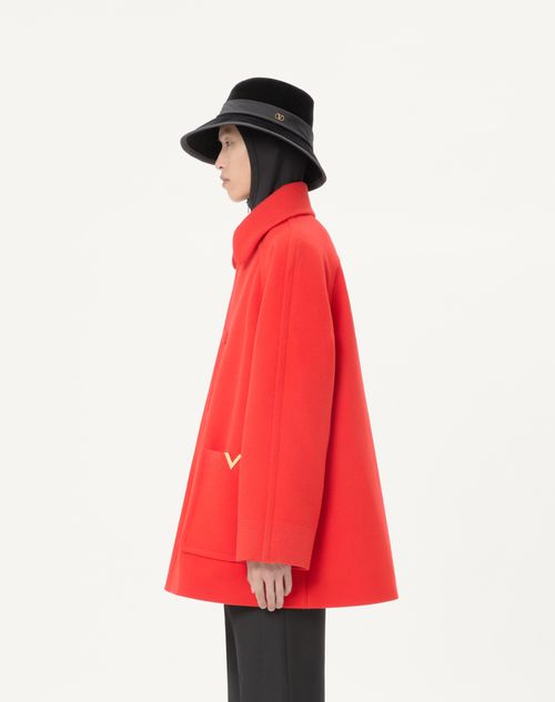 Valentino - ヴァレンティノ ウールドラップ シングルブレスト コート - レッド - メンズ - コート＆ブレザー