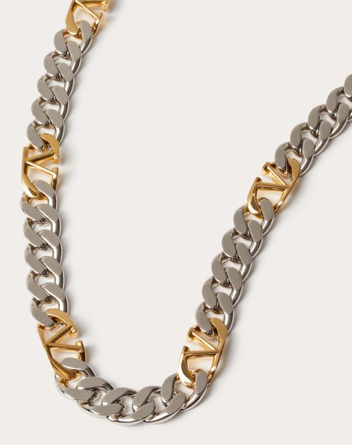 Valentino Garavani - Vlogo Chain Metal Necklace - Gold/palladium - Man - Jewelry