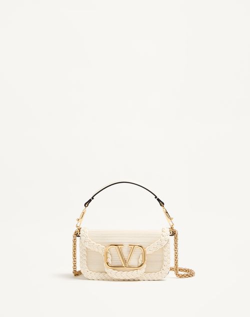 Valentino Garavani Petit Sac Porté Épaule  Locò Avec Finitions Tressées Femme Ivoi