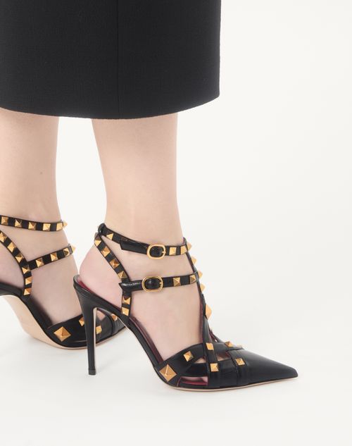 Valentino Garavani - Studdy Kidskin Pumps 100mm - Black - Woman - Pumps