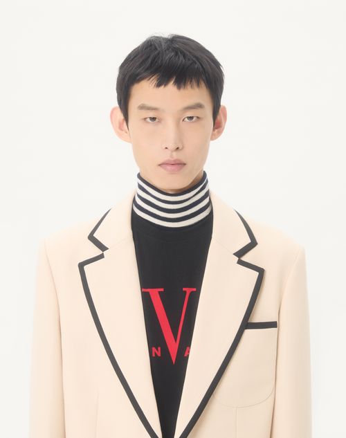 Valentino - Valentino Cotton T-shirt With Made In Valentino Print - Black/red - Man - T-shirts And Sweatshirts