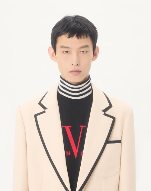 Valentino - Valentino Cotton T-shirt With Made In Valentino Print - Black/red - Man - Tshirts And Sweatshirts