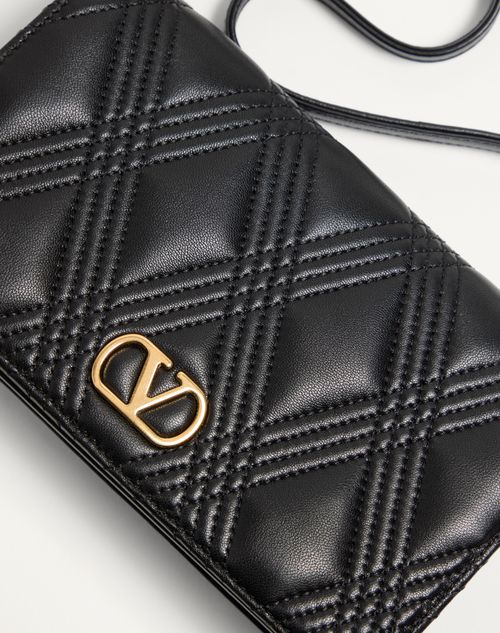Valentino Garavani - Valentino Garavani Quiltie 67 Mini Shoulder Bag In Quilted Nappa Leather - Black - Woman - Clutches