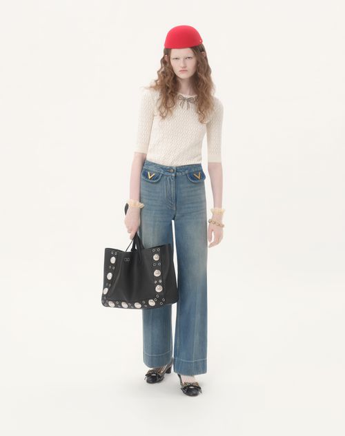 Valentino - Denim Pants - Blue - Woman - Denim
