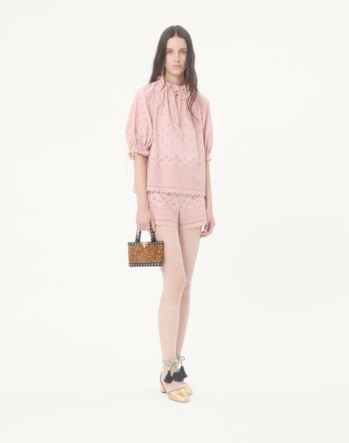 Valentino Garavani - Mini Rockstud Shopping Bag In Pony-effect Calfskin With Animal Print - Animal Print - Woman - Totes