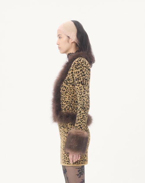 Valentino - Jacquard Animal Print Lurex Knit Jacket - Animal Print - Woman - Jackets And Blazers