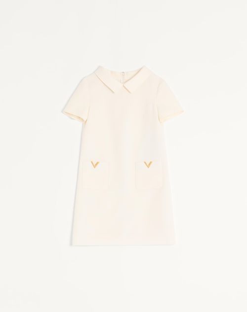 Valentino Crepe Couture Short Dress Woman Ivory 44