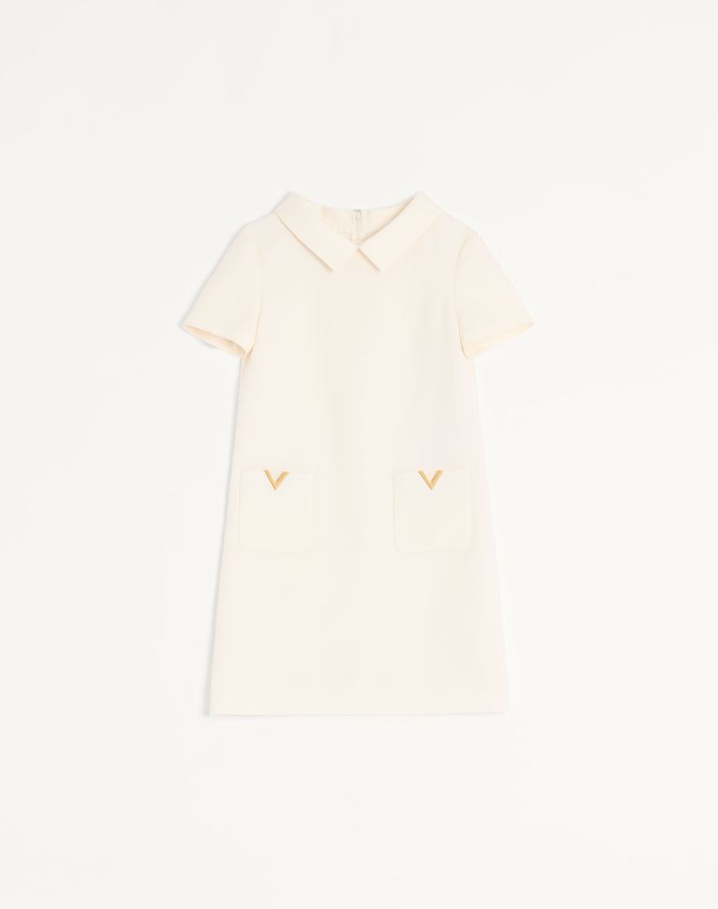 Valentino Women's Ivory Crepe Couture Short Dress Woman 46