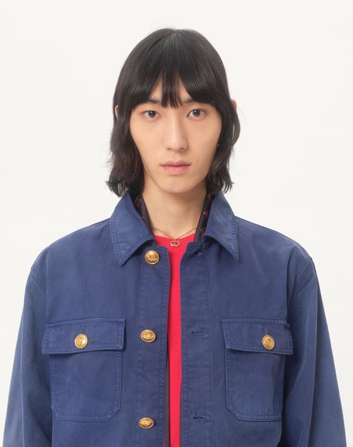 Valentino - Denim Safari Jacket - Blue - Man - Denim