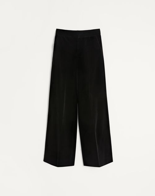 Valentino - Valentino Cotton Velvet Trousers - Black - Man - Pants And Shorts
