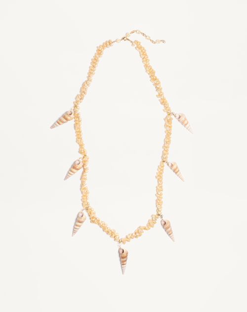 Valentino Garavani - Jardin Aquatique Necklace In Metal And Shells - Gold - Woman - Fashion Jewelry