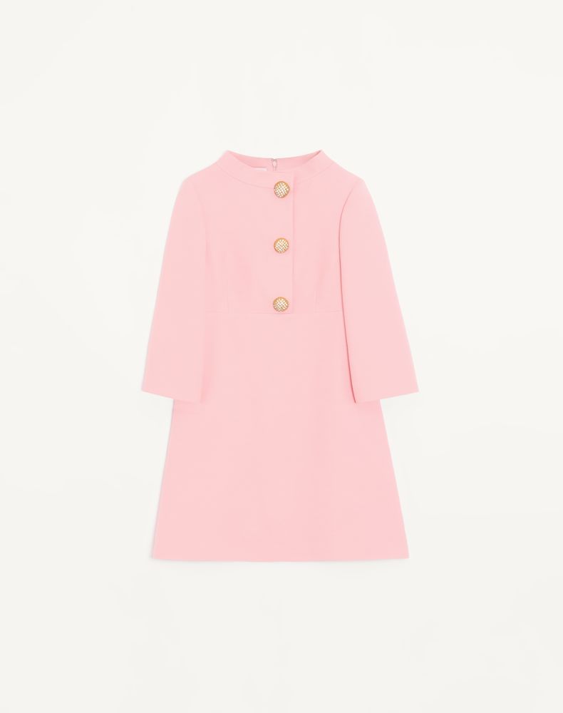 Valentino Women's Light Pink Crepe Couture Short Dress Woman 46