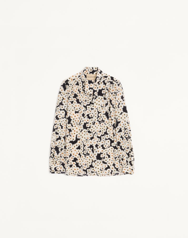 Valentino Women's Multicolour Crepe De Chine Shirt With Après L'hiver Primula Print Woman 50