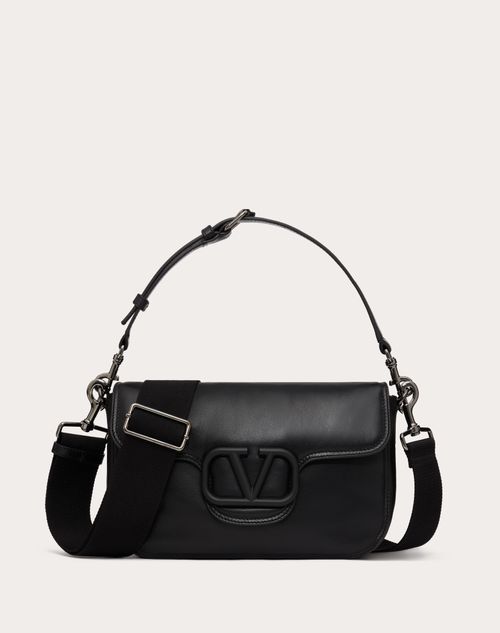 Shop Valentino Garavani Garavani Noir Nappa Leather Shoulder Bag In Black