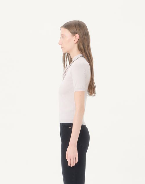 Valentino - Embroidered Wool Jumper - Lilac - Woman - Knitwear