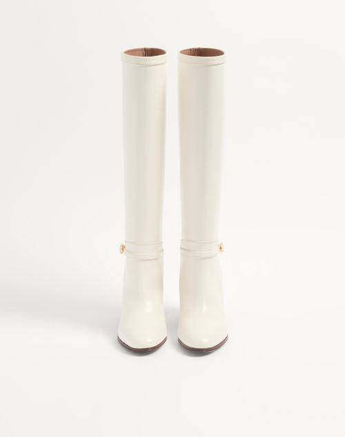Valentino Garavani - Pattie Calfskin Boot 75mm - Ivory - Woman - Boots