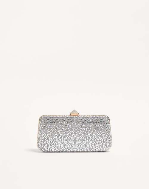 Valentino Garavani - Carry Secrets Rhinestone Minaudiere - Crystal - Woman - Clutches