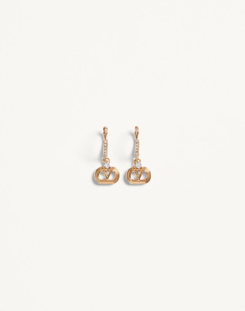 Valentino Garavani Women's Gold/Crystal Ovalette Metal And Swarovski Earrings Woman Uni