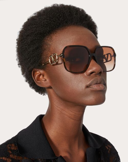 Valentino - サングラス Vlogo Signature アセテート スクエア - ハバナ/ブラウン グラデーション - ウィメンズ - アイウェア