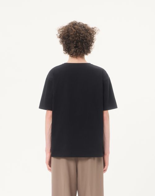 Valentino - Valentino Cotton T-shirt With Apollon/dyonisos Print - Black/green - Man - T-shirts And Sweatshirts