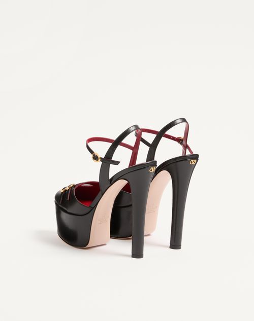 Valentino Garavani - Crasher Platform Pumps In Kidskin 145mm - Black - Woman - Pumps