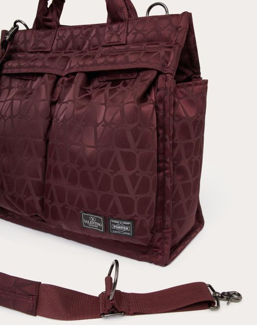 Valentino Garavani - ヴァレンティノ ガラヴァーニ アンド ポーター 2way Vertical Tote Bag - ボルドー - メンズ - トート