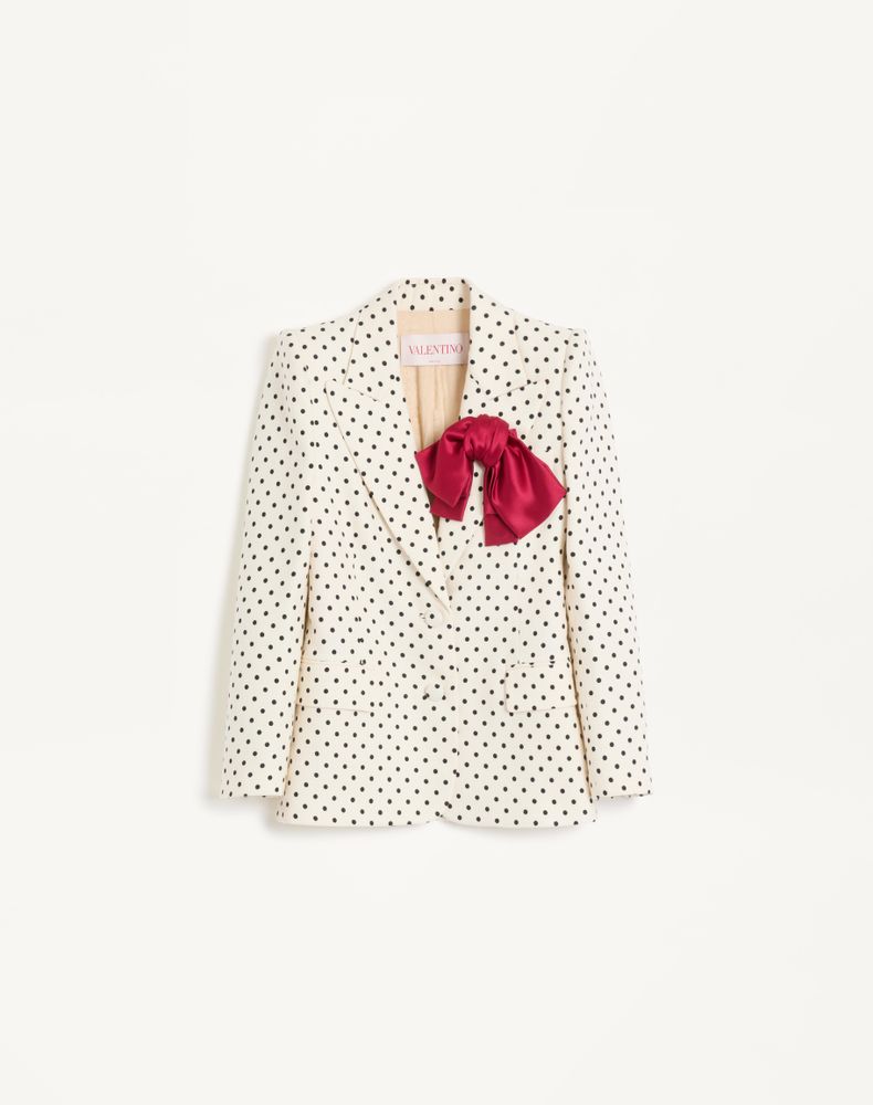 Valentino Women's Birch/Black Supergran Jacket In Plusdepois Print Woman 46