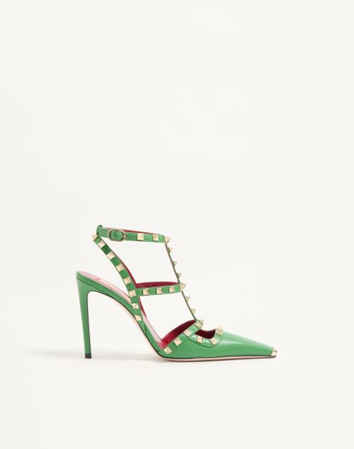 Valentino Garavani - Rockstud Kidskin Pumps 100mm - Light Green - Woman - Pumps And Slingbacks