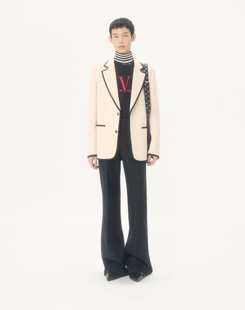 Valentino - Valentino Cotton T-shirt With Made In Valentino Print - Black/red - Man - T-shirts And Sweatshirts