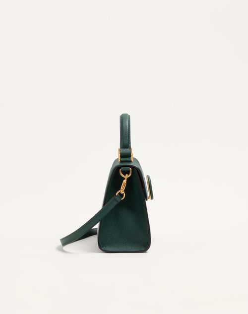 Valentino Garavani - Small Vsling Grainy Calfskin Handbag - English Green - Woman - Top Handle Bags