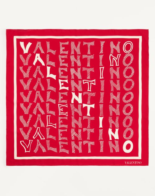 Valentino Garavani - Le Fou De L'archive Silk Scarf From The Valentino Archive - Paris/ivory - Woman - Soft Accessories