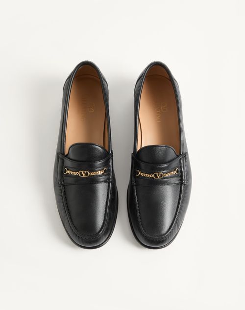 Valentino Garavani - Étudiant Nappa Leather Loafer - Black - Man - Loafers And Drivers