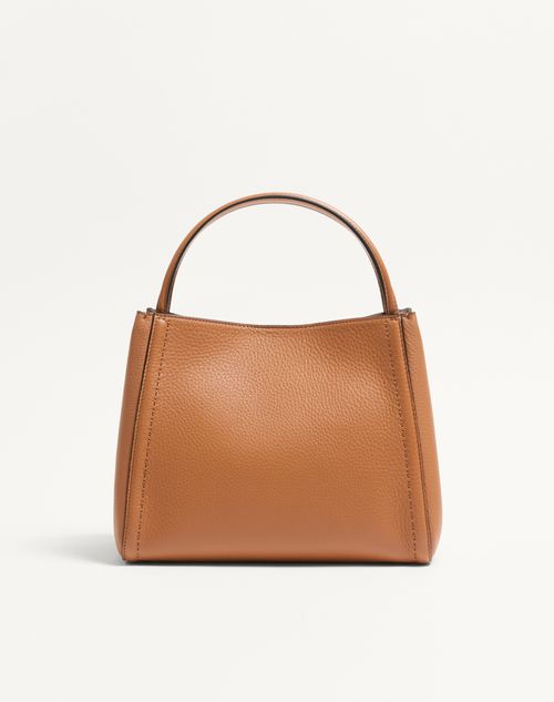 Valentino Garavani - Valentino Garavani Alltime Medium Handbag In Grainy Calfskin - Almond - Woman - Top Handle Bags