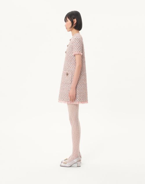Valentino - Embroidered Ribbon Tweed Short Dress - Multicolour - Woman - Dresses