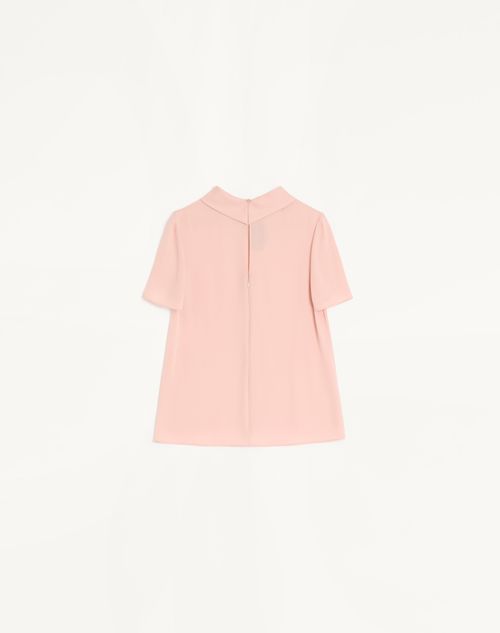 Valentino - Top In Georgette - Rosa - Donna - Camicie E Top