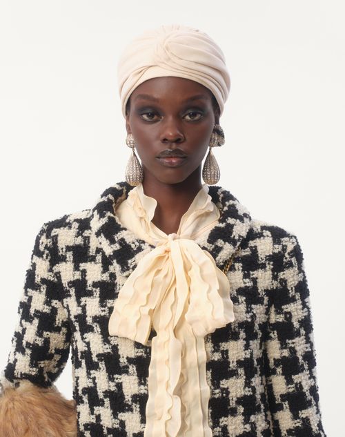 Valentino - Camicia In Crepe De Chine - Betulla - Donna - Camicie E Top