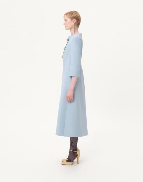 Valentino - Crepe Couture Midi Dress - Pastel Gray - Woman - Dresses