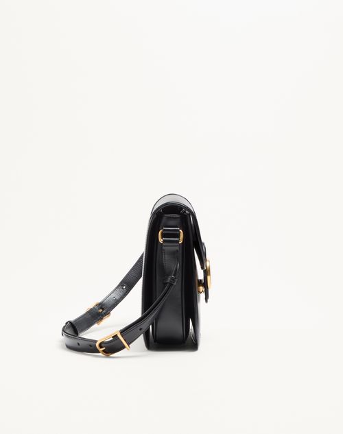 Valentino Garavani - Valentino Garavani 9to5 Smooth Calfskin Shoulder Bag - Black - Man - Shoulder Bags