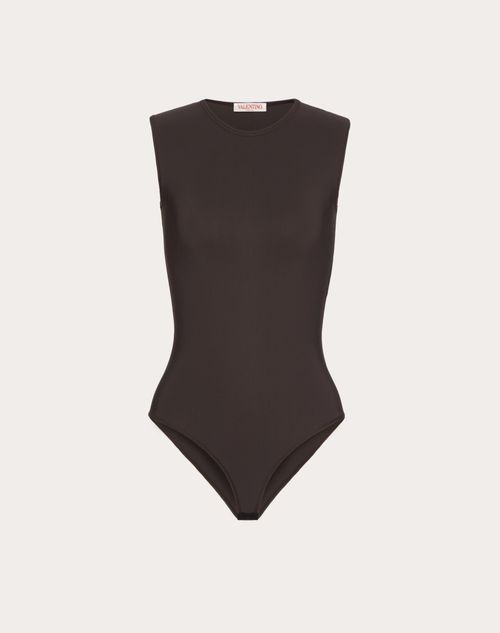 Shop Valentino Jersey Bodysuit Woman Ebony S