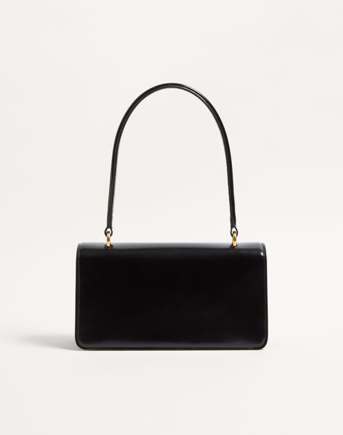 Valentino Garavani - Valentino Garavani Vain Bag With Handle In Shiny Calfskin - Black - Woman - Top Handle Bags