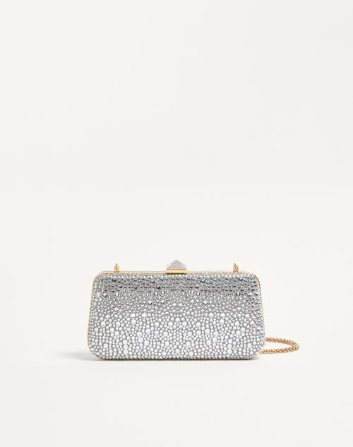 Valentino Garavani Carry Secrets Rhinestone Minaudiere Woman Crystal Onesize