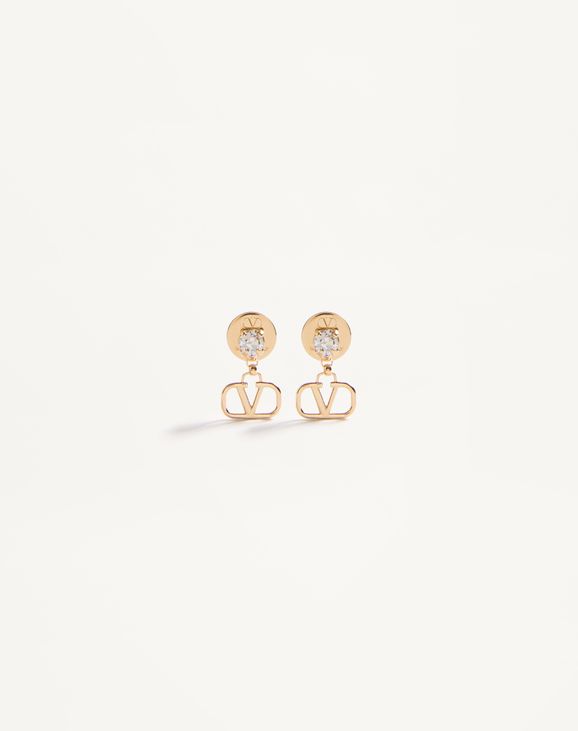 Vlogo Signature Earrings In Metal And Swarovski® Crystals