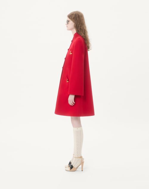 Valentino - Compact Drap Coat - Paris - Woman - Coats And Outerwear