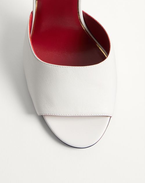 Valentino Garavani - Sandalo Drip Rose In Capretto Con Cristalli 105mm - Bianco - Donna - Sandali